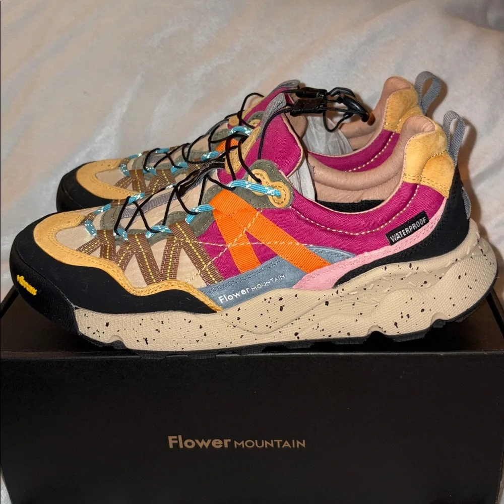 NWT Flower Mountain Iwano 2 Waterproof Hiking Shoe on Black-Dark Grey - Picture 12 of 15